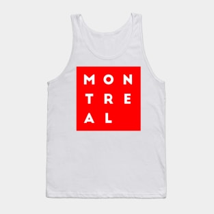 Montreal | Red square, white letters | Canada Tank Top